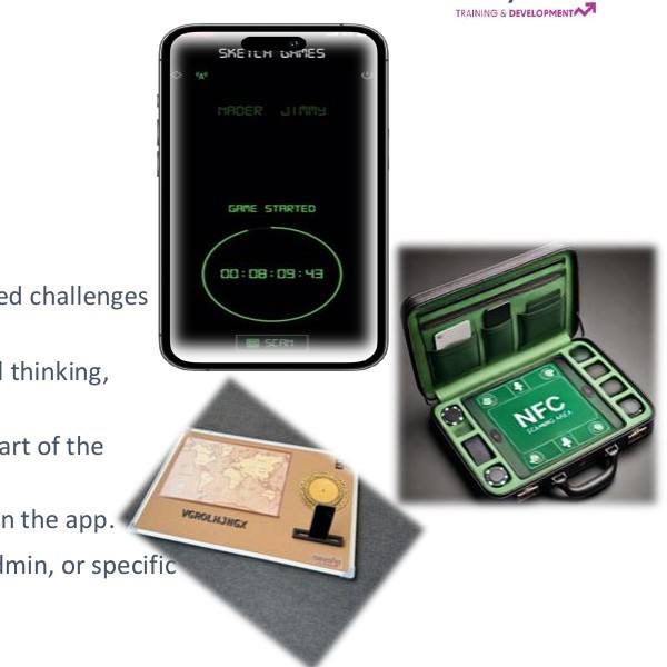The In Time mobile app challenge kit and countdown screen