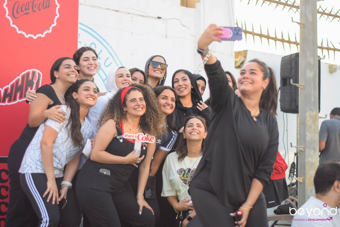 A group selfie at a Family Funday event