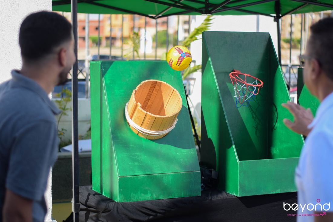 A game booth at a Family Funday event